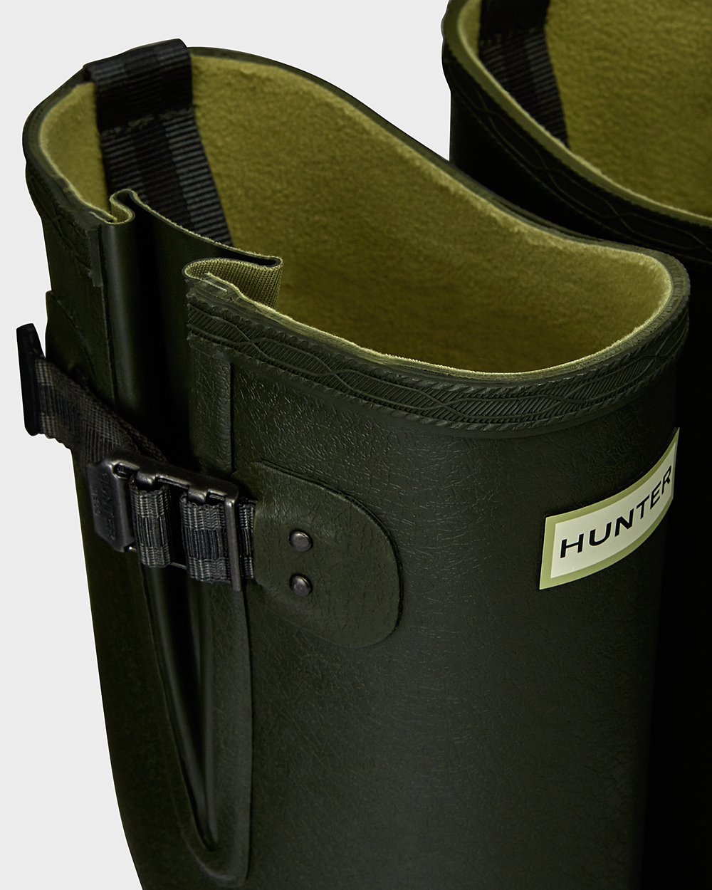 Höga Gummistövlar Herr - Hunter Balmoral Bamboo Carbon - Mörk Olivgröna - 512846-XWU